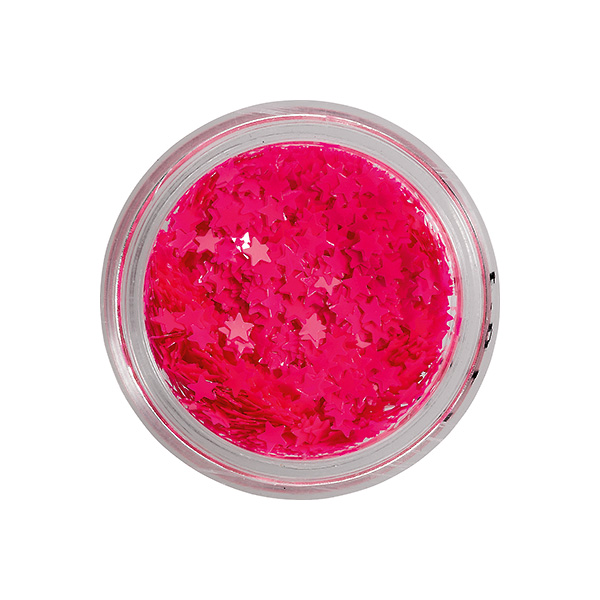 K�r�mflitterek neon pink stars