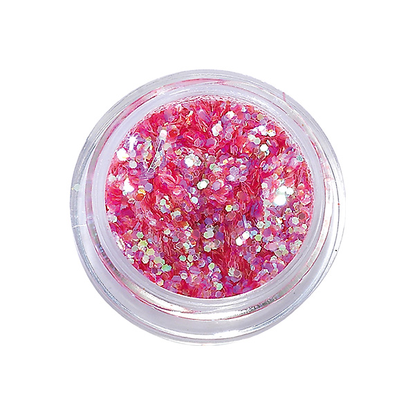 Ultra-csillog� flitterek, UV zsel�hez pink